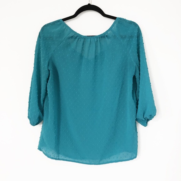 Blue Blouse Size Small Sheer Oversized New York & Company - Picture 2 of 4